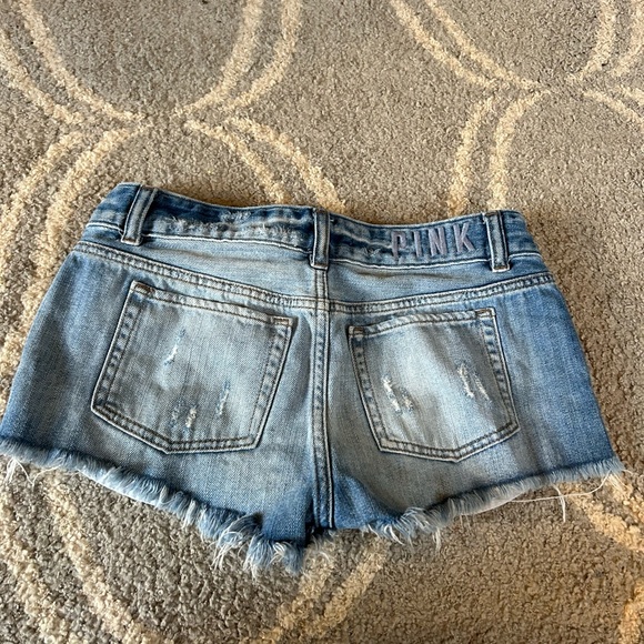 pink jean shorts - Picture 2 of 3
